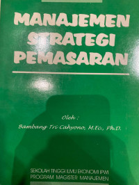Image of Manajemen Strategi Pemasaran